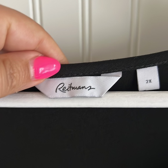 Reitmans Classic Black Short Sleeve Dress with tie bottom - Picture 4 of 6